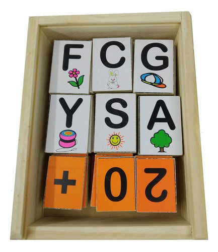 Set Letras Y Números En Caja Madera 80 Piezas Luhjbn 0