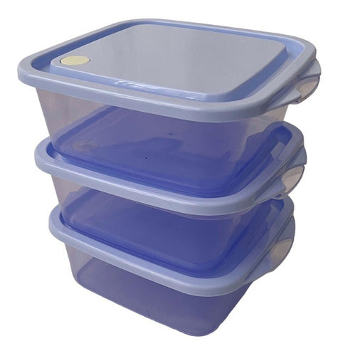 Crisper Microwave Safe Plastic Food Container Set 3u 1