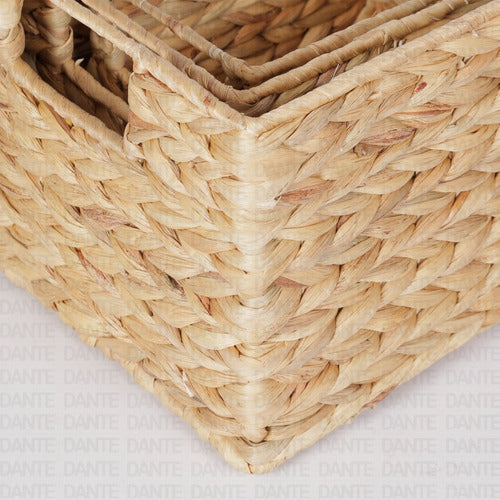 Dante Hogar Large Rectangular Woven Organizer Basket 25x17 4