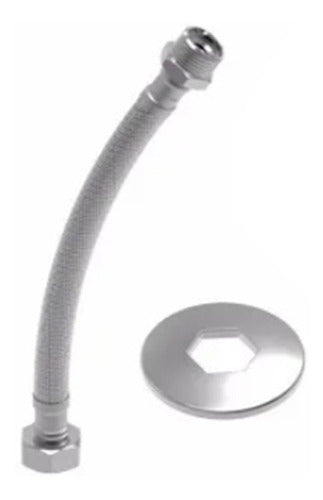 Stainless Steel Braided Flexible Hose 1/2 X 40 cm 0