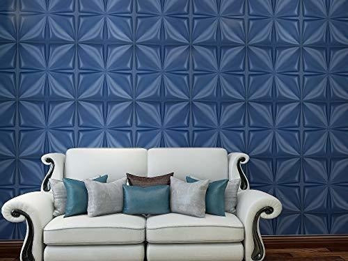 Art3d 12 Decorative Wall Panels Navy Blue 1