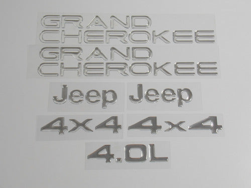 Kit Adesivo Resinado Gran Cherokee 4x4 4.0l Cromado Fgc 1