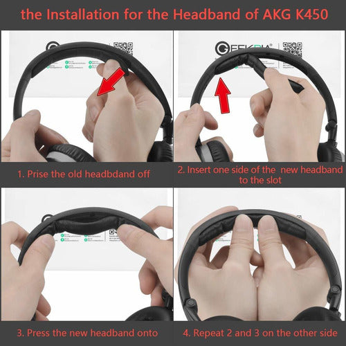 Geekria Headband Pad Replacement for AKG K450 K451 Q460 Headphones 4