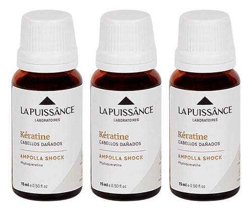 La Puissance Kit X3 Keratine Ampolla Shock Reparadora Pelo 0