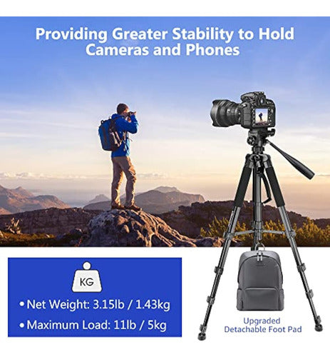 Aureday Tripod Camera Stand 74 Inches with Carrying Bag 3