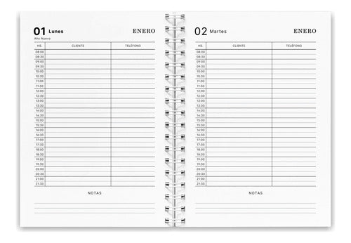 PDF PARA IMPRIMIR Daily Planner 2024 - Appointments with Time Slots - Printable A5 A4 0