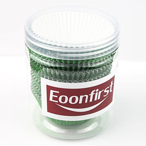 Eoonfirst Green Foil Metallic Cupcake Case Liners For Baking 3