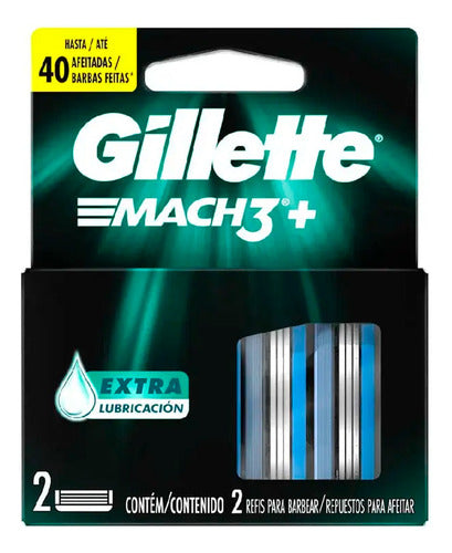 Gillette Mach3 Extra Lubrication Razor Refills X2 0