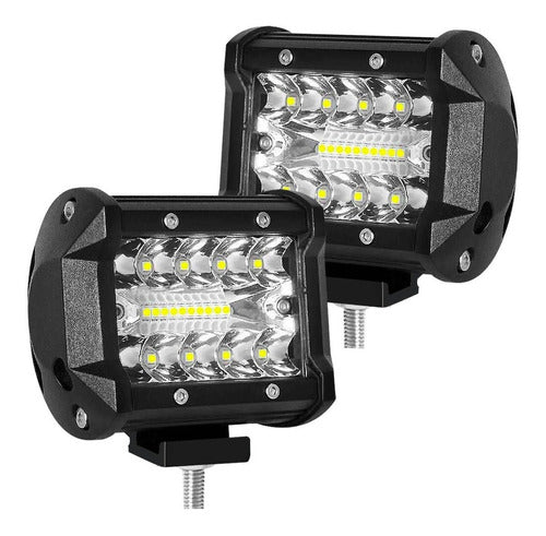 Set of 2 LED Spot Auxiliary Light Bar 6500k 18w 0