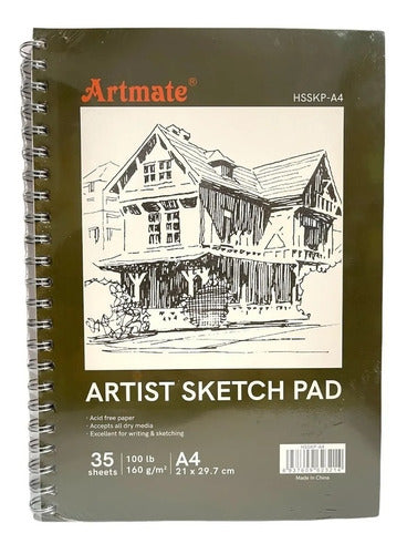 Artmate Block Boceto A4 30x21cm 160gs 35 Hojas Microcentro 0