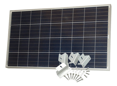 Enertik 120W Polycrystalline Solar Panel with Z-Type Roof Mounts 0