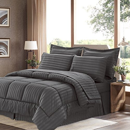 Sweet Home Collection 8-Piece Striped Comforter Set 0