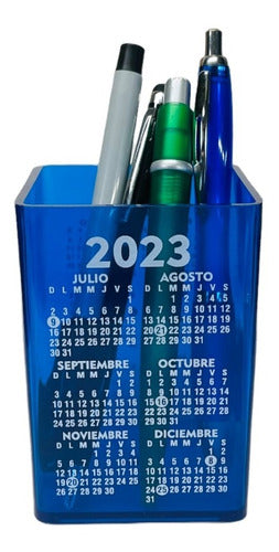 100 Colorful Pen Holders with Logo and 2019 Calendar 8