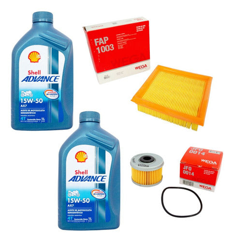 Shell Kit Service Honda XR 250 Tornado Shell Advance Semi + Wega 0