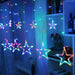 RGB LED Star Curtain Garland 3 Meters Battery Operated 2