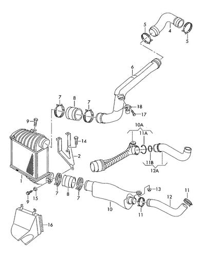 Manguera Intercooler A Turbo Vw Bora Golf Tdi Alh 1