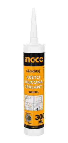 Ingco Silicona Acida Blanca Pomo 300ml HASS01 0