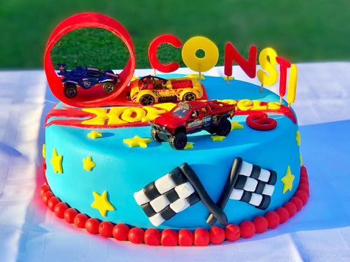 Misolti Torta Hot Wheels Con Rulo Porcelana Fria - Resto Comenstible 1