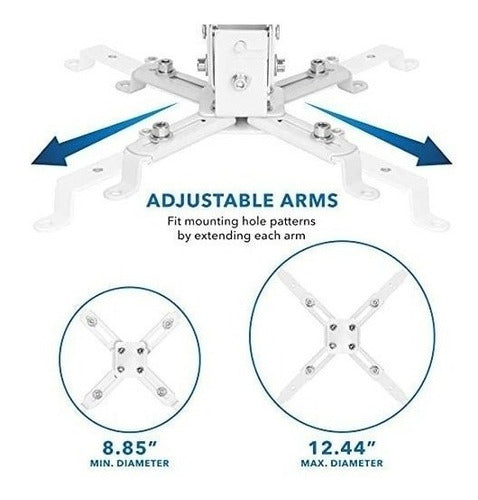 Mount-It! Universal Wall and Ceiling Projector Mount - White 5