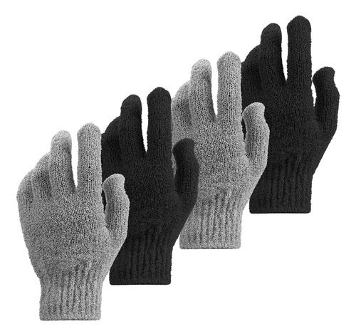 Wllhyf 2 Pares De Guantes Exfoliantes De Doble Cara, Guantes 0