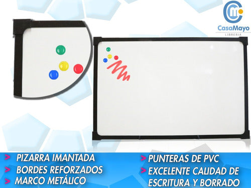 Pizarra Magnetica 30x40 + Combo Marcador Borrador 4