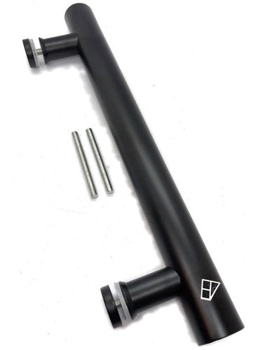 Matte Black Stainless Steel Door Handle 38mm x 40cm 0