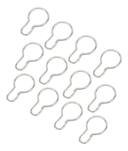 San Isidro Lonas Metal Shower Curtain Hooks X 12 Units 0