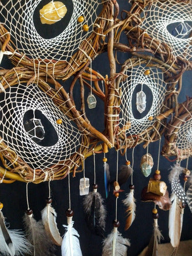 Handcrafted Large Native and Natural Crystal Dreamcatchers 4