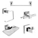 Luxury Bronze Chrome Bathroom Set Combo Terra Ray 5-Piece 0