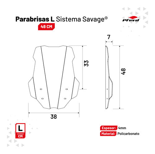 Windshield L 48cm Exclusive Savage® System Pferd® 3