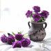 Justoyou 10pcs Realistic Artificial Roses with Long Stem Violet 4