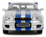 Coche Nissan Skyline Gt-r En Plata/azul, 12,7 Cm De Largo 1