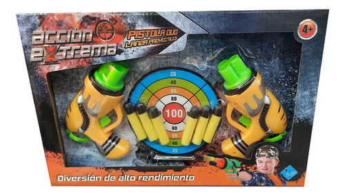 El Duende Azul Duo Pistol with Projectiles and Target 6688 1