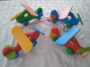 Wooden Pull Along Toy Plane Educational Toy 3