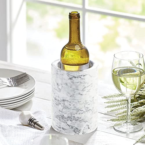 MDesign Wine Bottle Cooler Made of Natural Marble 1