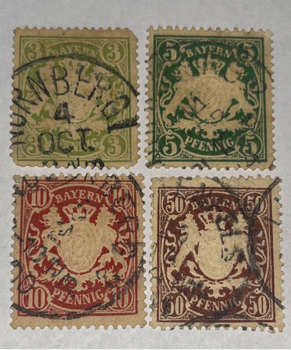 Sello Colección Imperio 1867 Europa Aleman Correios Escudo 4 0