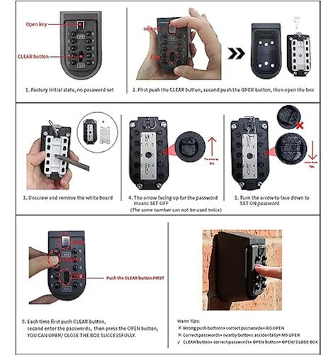 Lospu HY Key Lock Box for Indoor and Outdoor Use 1