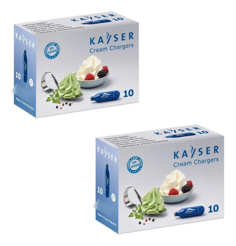 Kayser Cream Chargers Capsules Box of 20 Units Promo 0