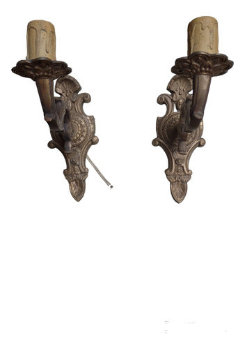 AN#EL99151384 Antique Wall Sconce in Polished Bronze - Pack of 2 Units 0