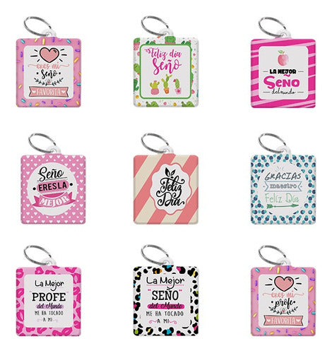 Sublismall Keychains Teacher's Day | Bulk Pack of 10 2