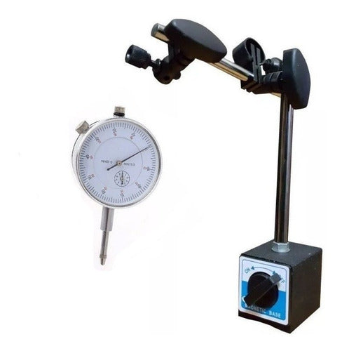 Magnetic Base + Dial Indicator Comparator 0-10mm with Case 2