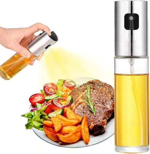 Home Love Oil Sprayer - Glass and Stainless Steel Condiment Spray Bottle 0