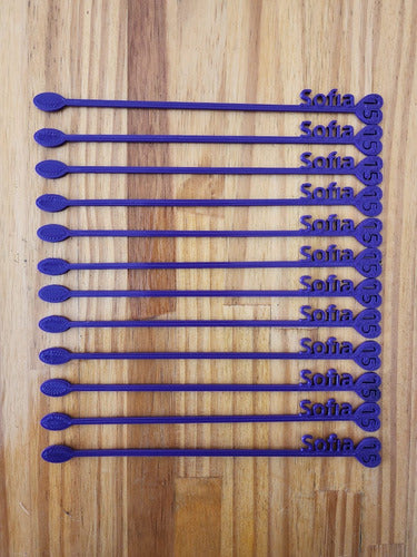 Bs.impresiones3d Personalized Cocktail Stirrer for Parties 3D Pack of 400 3