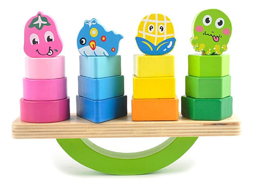 Generic Wooden Balance Scale with Animals to Assemble 0