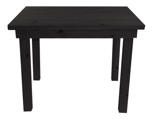 Modern Solid Wood Dining Table Straight Leg 100x80 Sajo 21