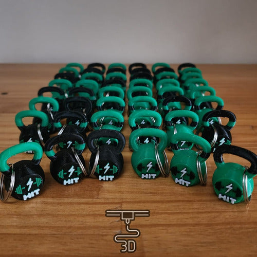 Bs.impresiones3d Customized Kettlebell Keychain Gym Pack of 100 Units Fit 5