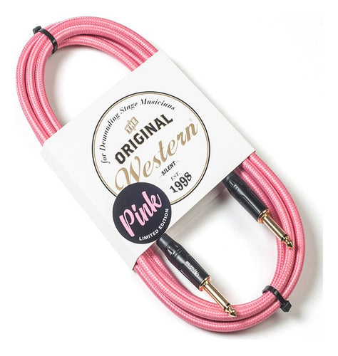 6-Meter Western Pink Textile Plug Cable 0