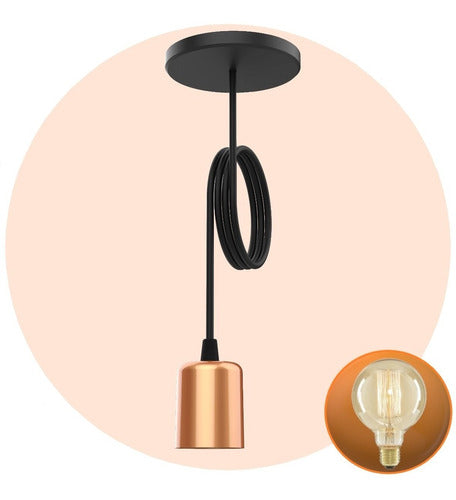 LED Hanging Lamp Bell 05 E27 8 Colors + Filament 66