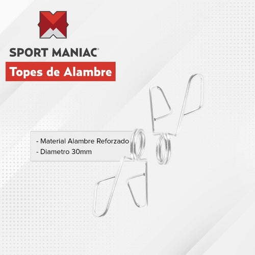 Topes Tijera Barras Mancuernas 30 Mm Tope Pesas Sport Maniac 1