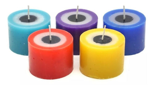 Set of 3 Turkish Eye Candles - Energy Protection - Iluminarte 12
